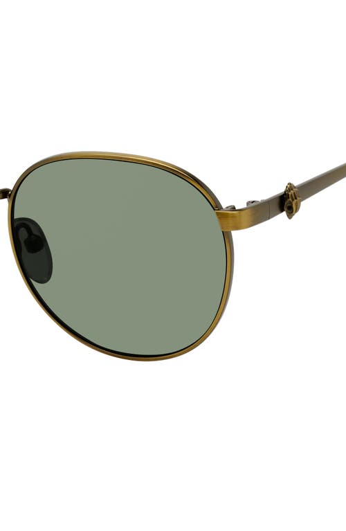 Kurt Geiger London 51mm Round Sunglasses In Brass/green