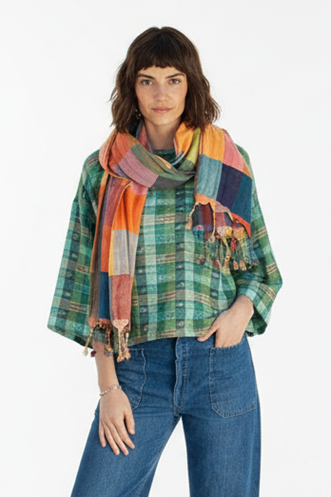 Alto Souble-sided Scarf with Tassels