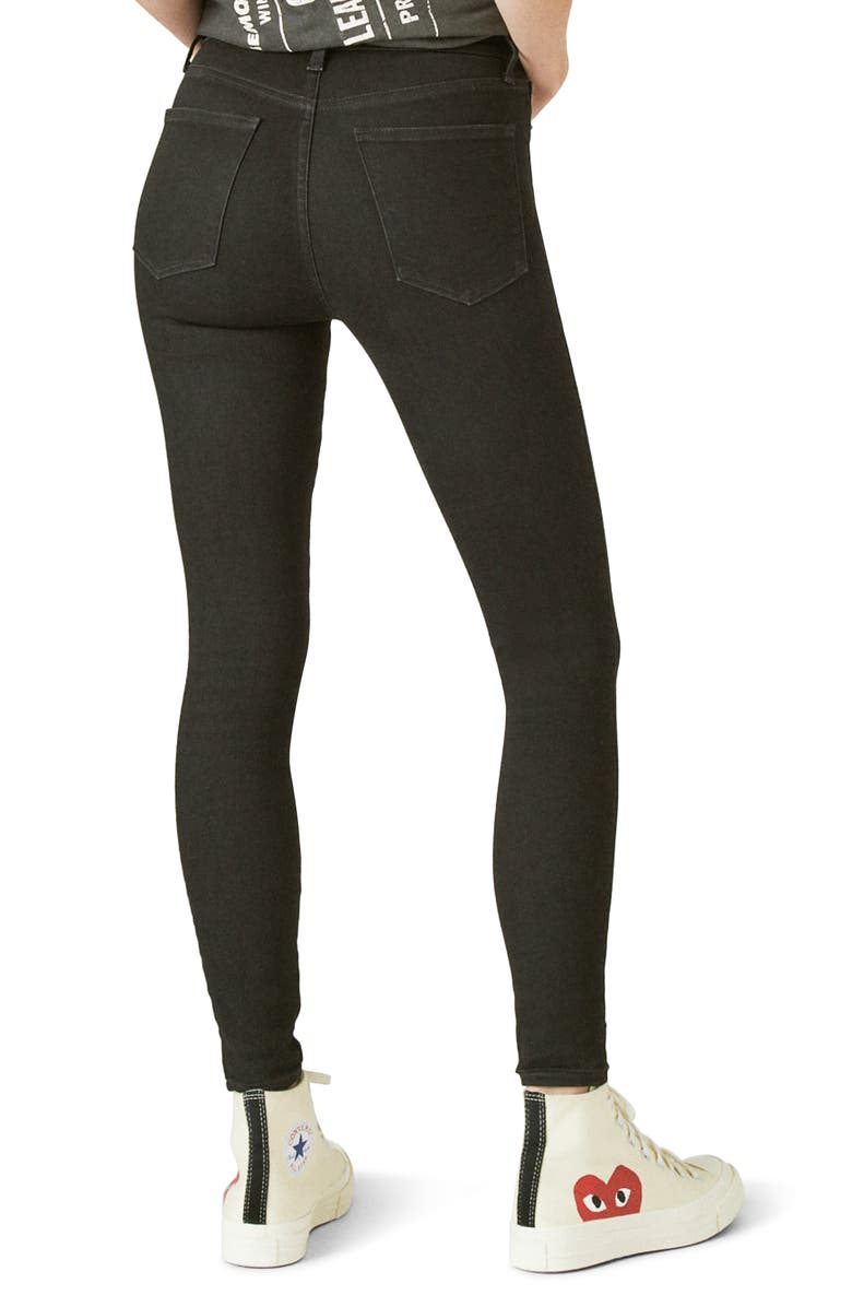 Lucky Brand High Waist Skinny Jeans, Alternate, color,