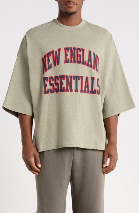 New England Patriots Merch Oversize Cotton Graphic T-Shirt