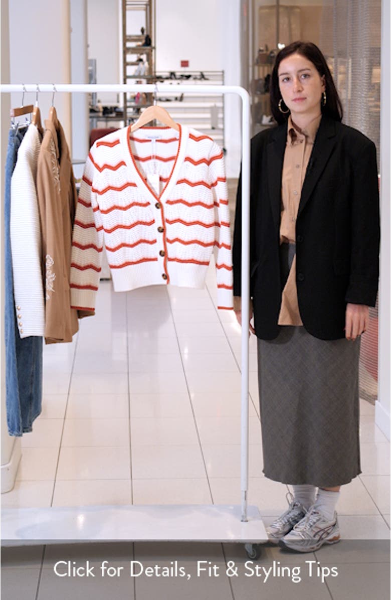 Ansonia Stripe Open Stitch Cardigan, sales video thumbnail