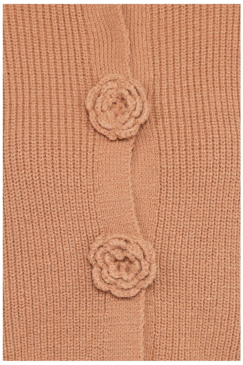 Jones Rosette Cardigan, Alternate, color, MOCHA