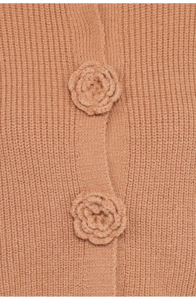 Petal & Pup Jones Rosette Cardigan, Alternate, color, Mocha