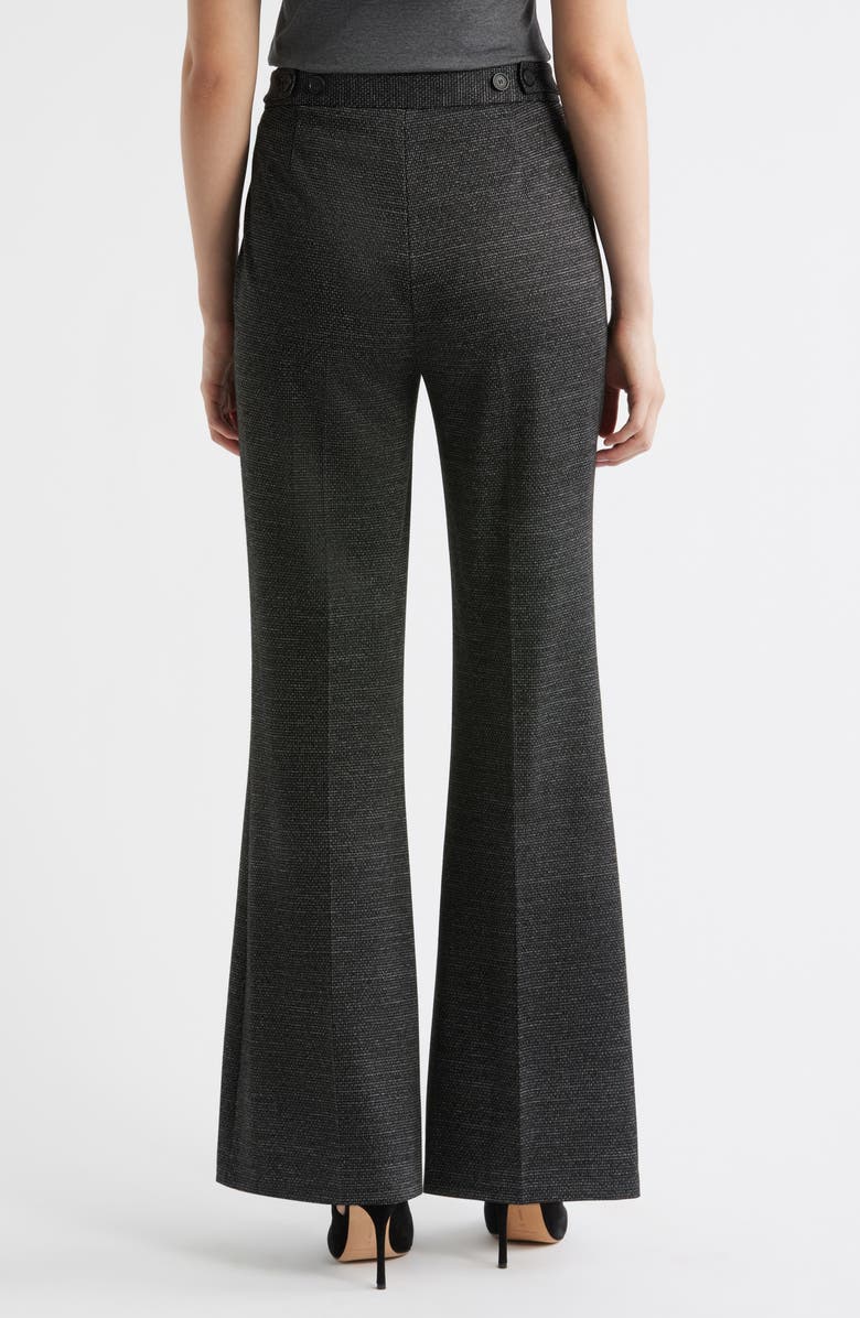 BOSS Talia Flare Pants, Alternate, color, Charcoal Jersey Structure