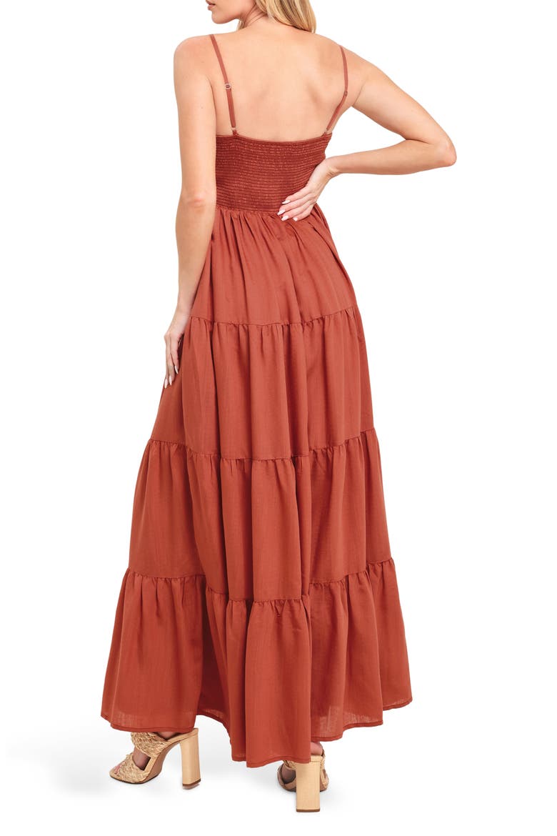 Tiered Maxi Dress, Alternate, color, BRONZE