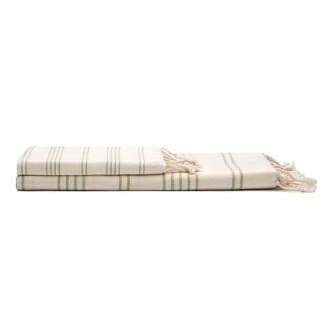 Heritage Stripe Turkish Cotton Bath and Hand Towel - Set
