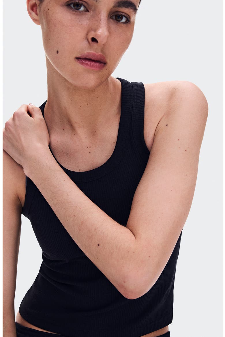 x Zendaya All Day Rib Tank, Alternate, color, BLACK