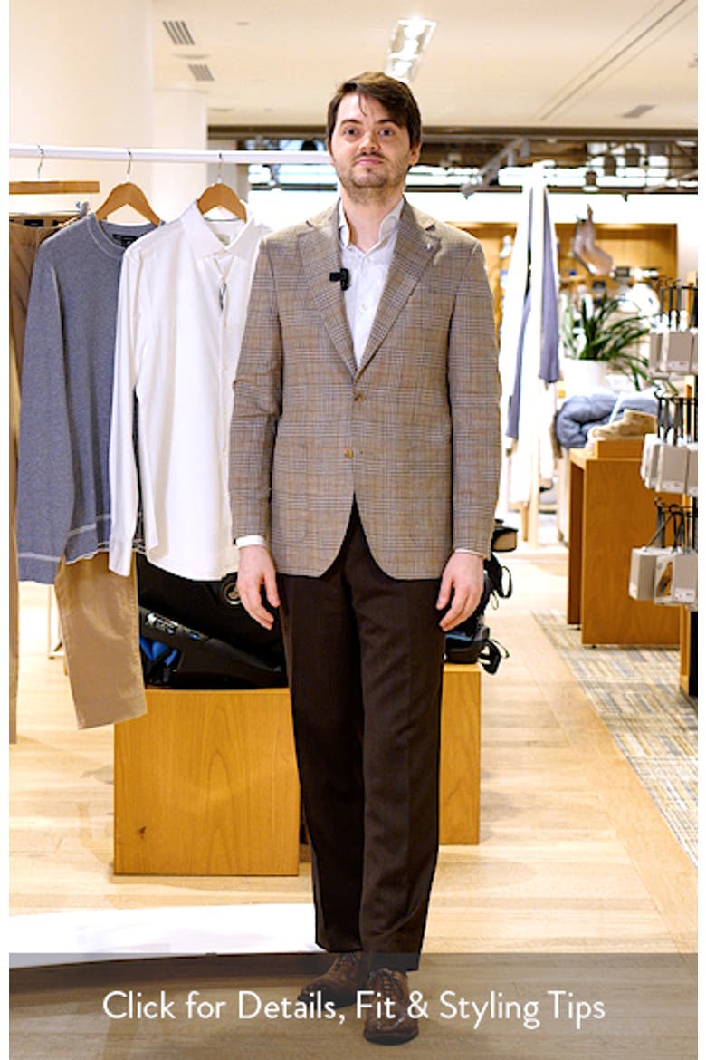 Hampton Tan Glen Check Knit Wool Sport Coat video