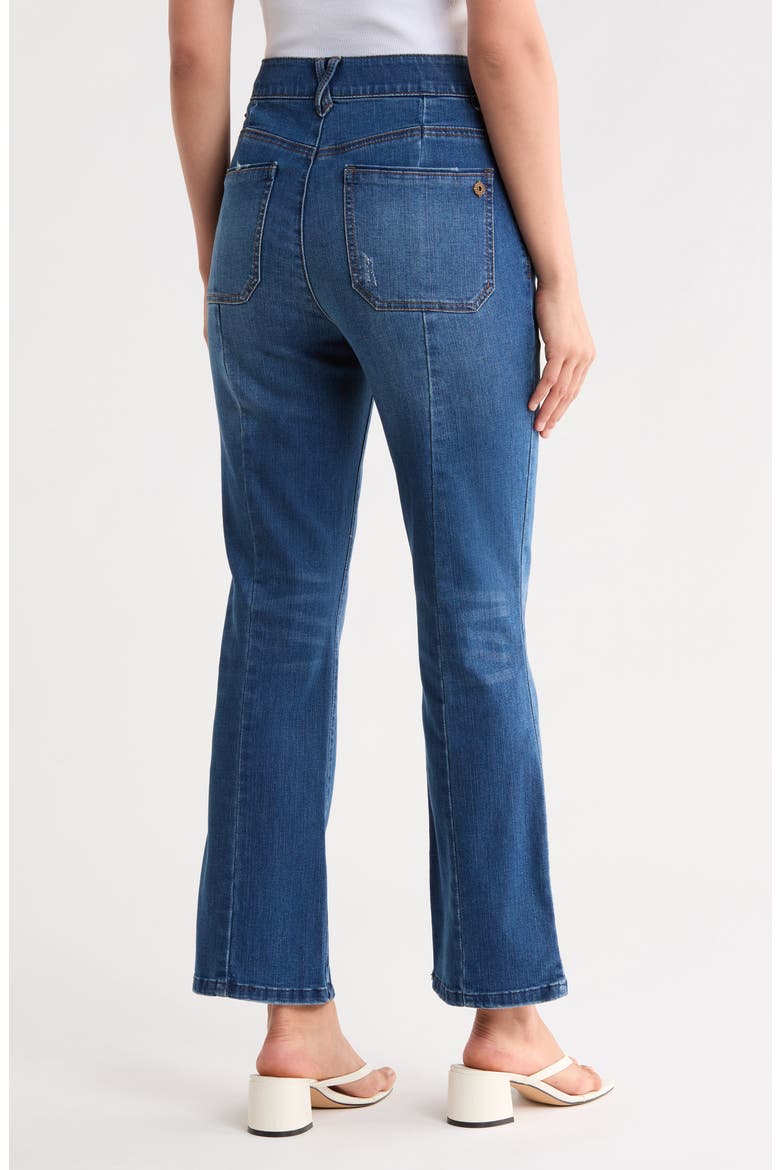 Twisted Seam High Waist Barely Bootcut Jeans, Alternate, color, MID WASH