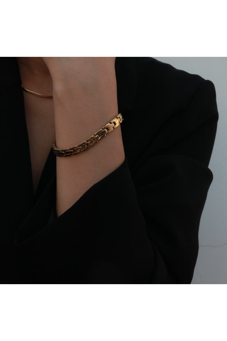 Aleah Watch Band Bracelet, Alternate, color, Gold