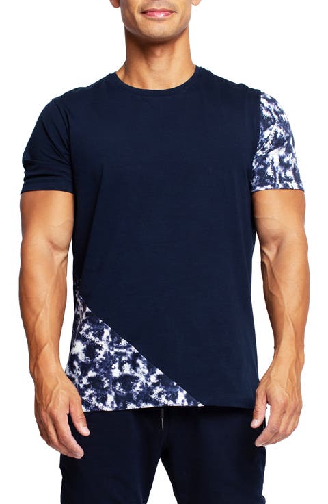 Panel Tie Dye Blue T-Shirt