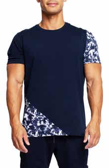Maceoo Panel Tie Dye Blue T-Shirt