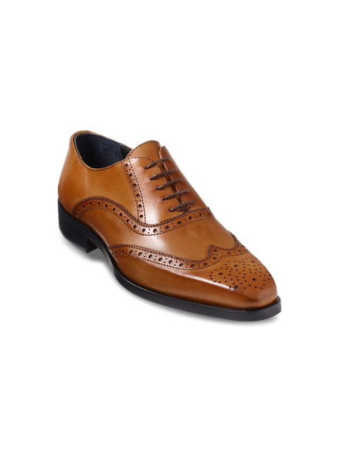 Leather Wing Tip Oxford Shoes