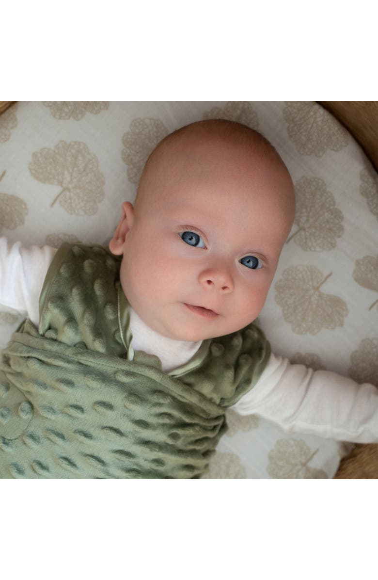 HALO Plush Dots Velboa 3.0 TOG Sleepsack Swaddle, Alternate, color, Olive Green