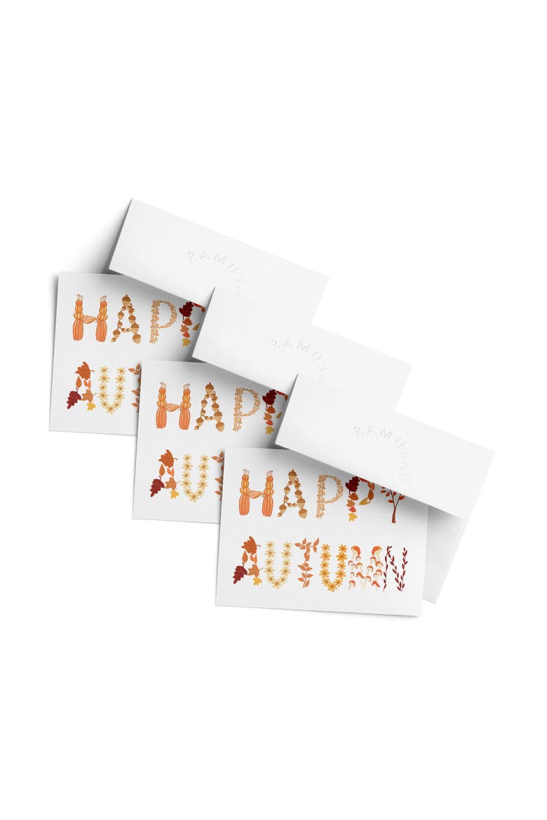 Fall/Halloween Greeting Card Pack Sets (3 ct) Happy Autumn, Main, color, Multi-Pack