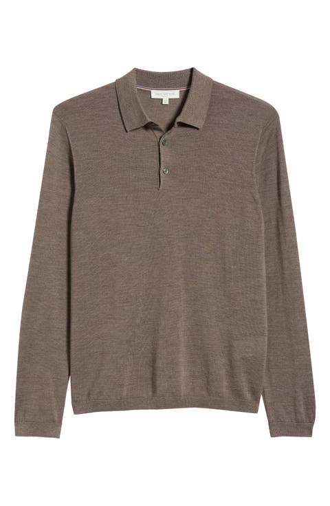 Wool & Silk Long Sleeve Polo