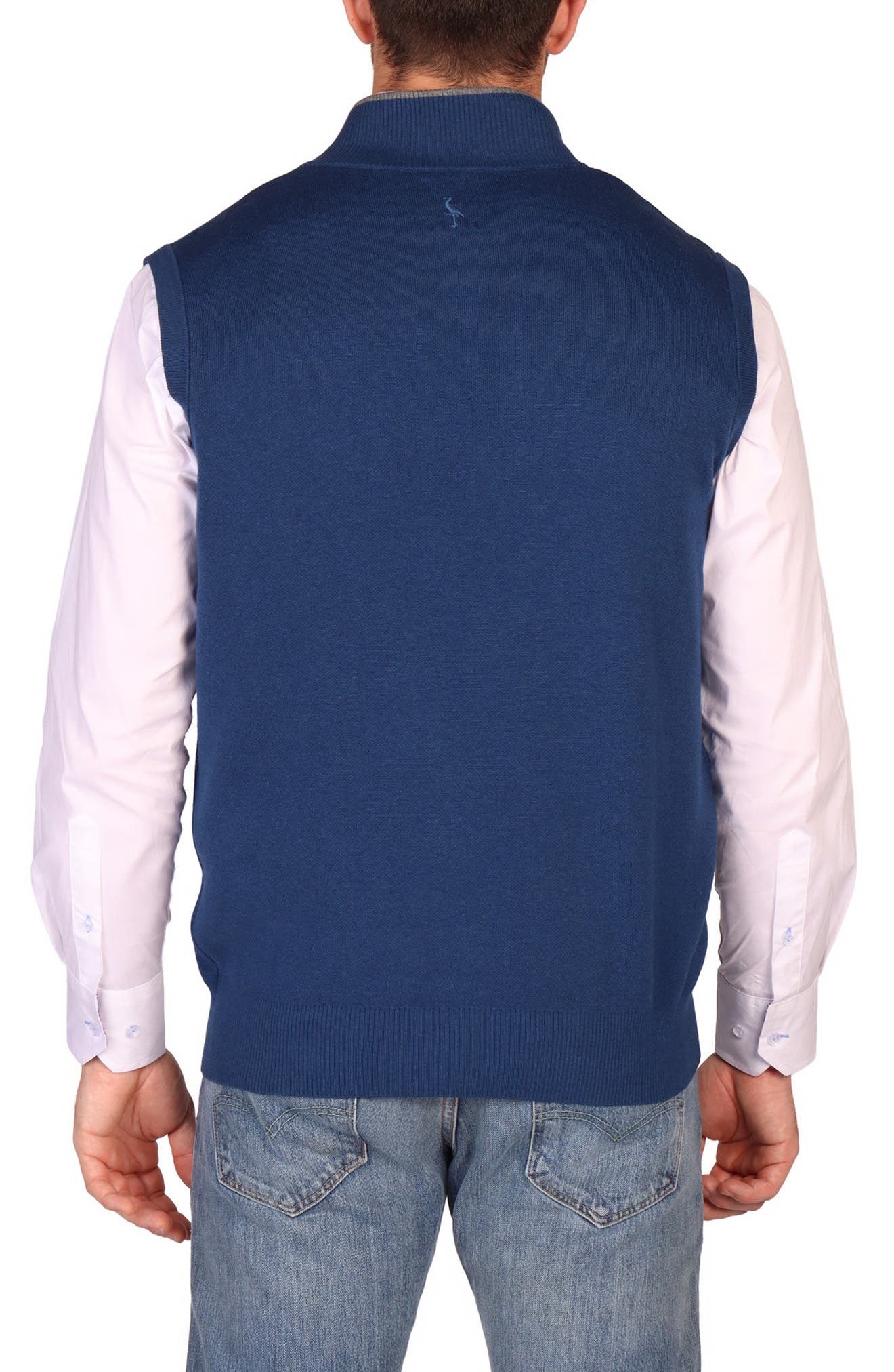 Fine Knit Quarter Zip Sweater Vest - image 2