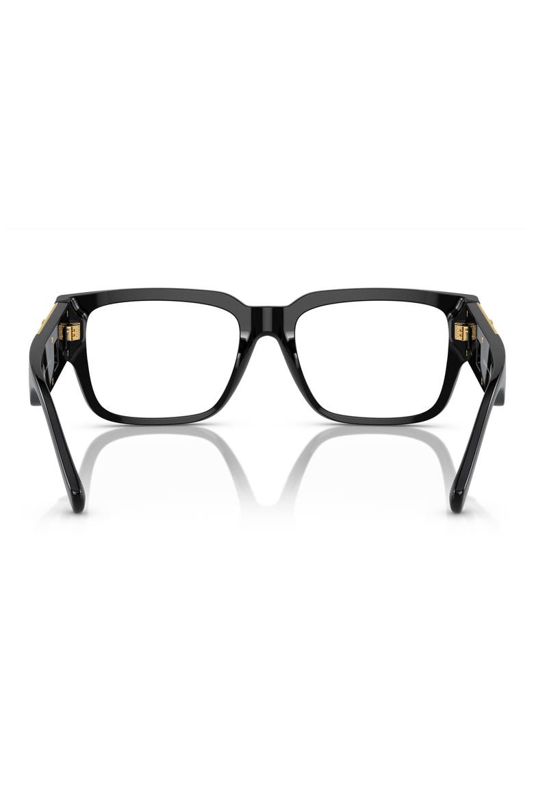 55mm Square optical glasses, Alternate, color, SHINY BLACK