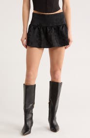 Motel Raffita Satin Jacquard Miniskirt