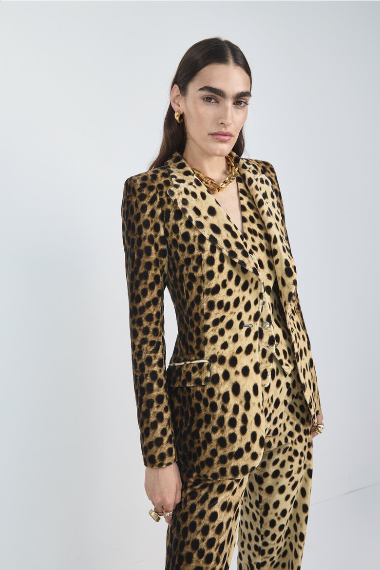 Nemera Velvet Jacket, Alternate, color, Leopard Print
