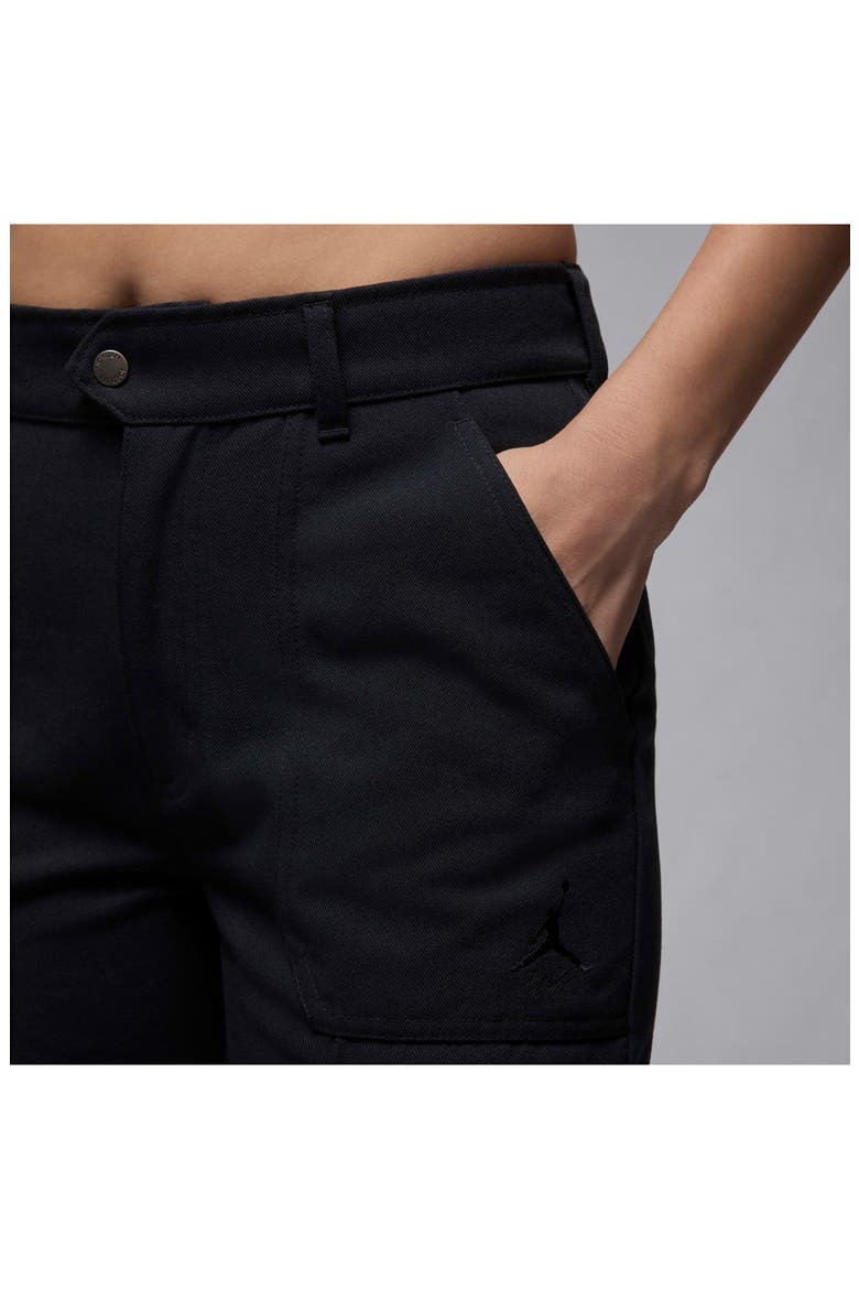 Twill Straight Leg Pants, Alternate, color, BLACK