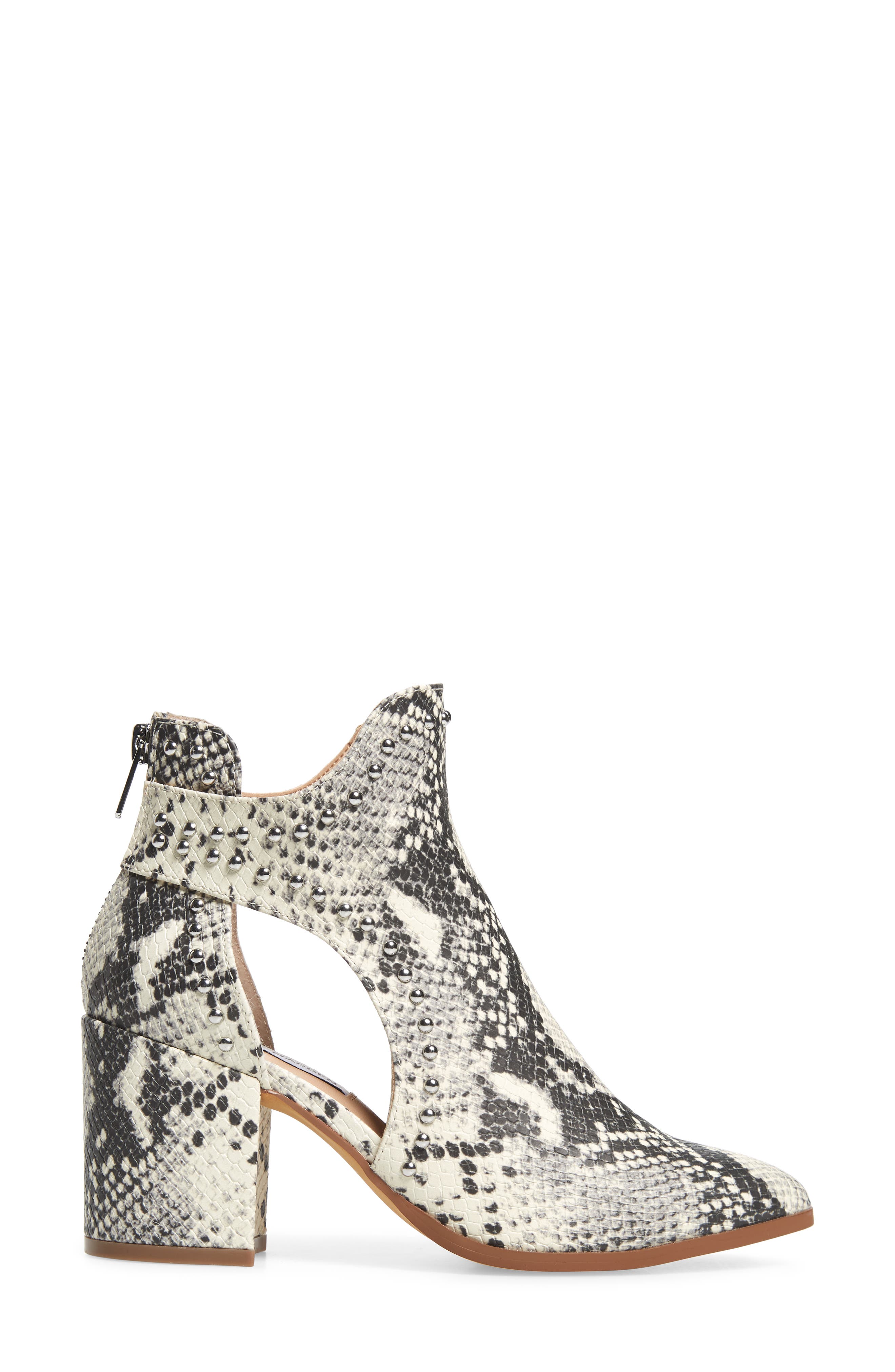 Justice Studded Cutout Bootie, Alternate, color, SNAKE PRINT