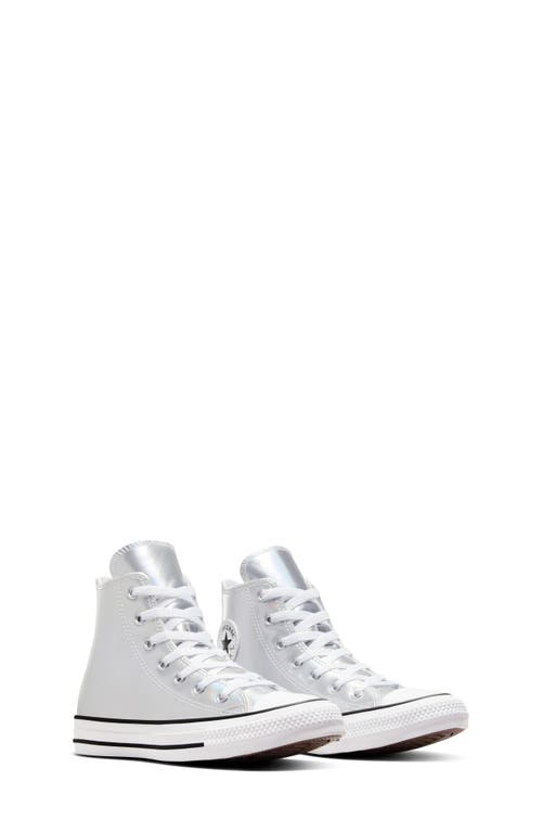 Converse Girls' Chuck Taylor All Star Lace Up Sneakers - Big Kid In Silver/white/silver