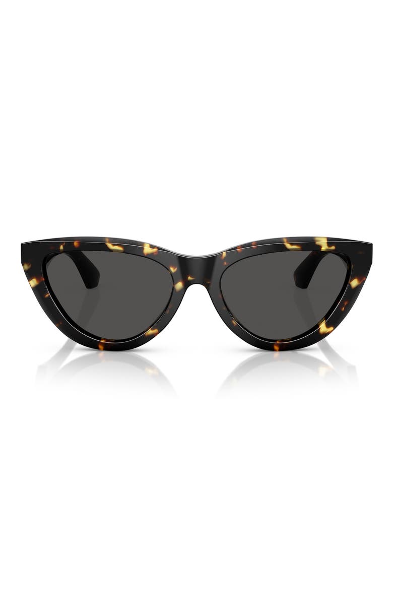 55mm Cat Eye Sunglasses, Alternate, color, BROWN/ MUSTARD TORT