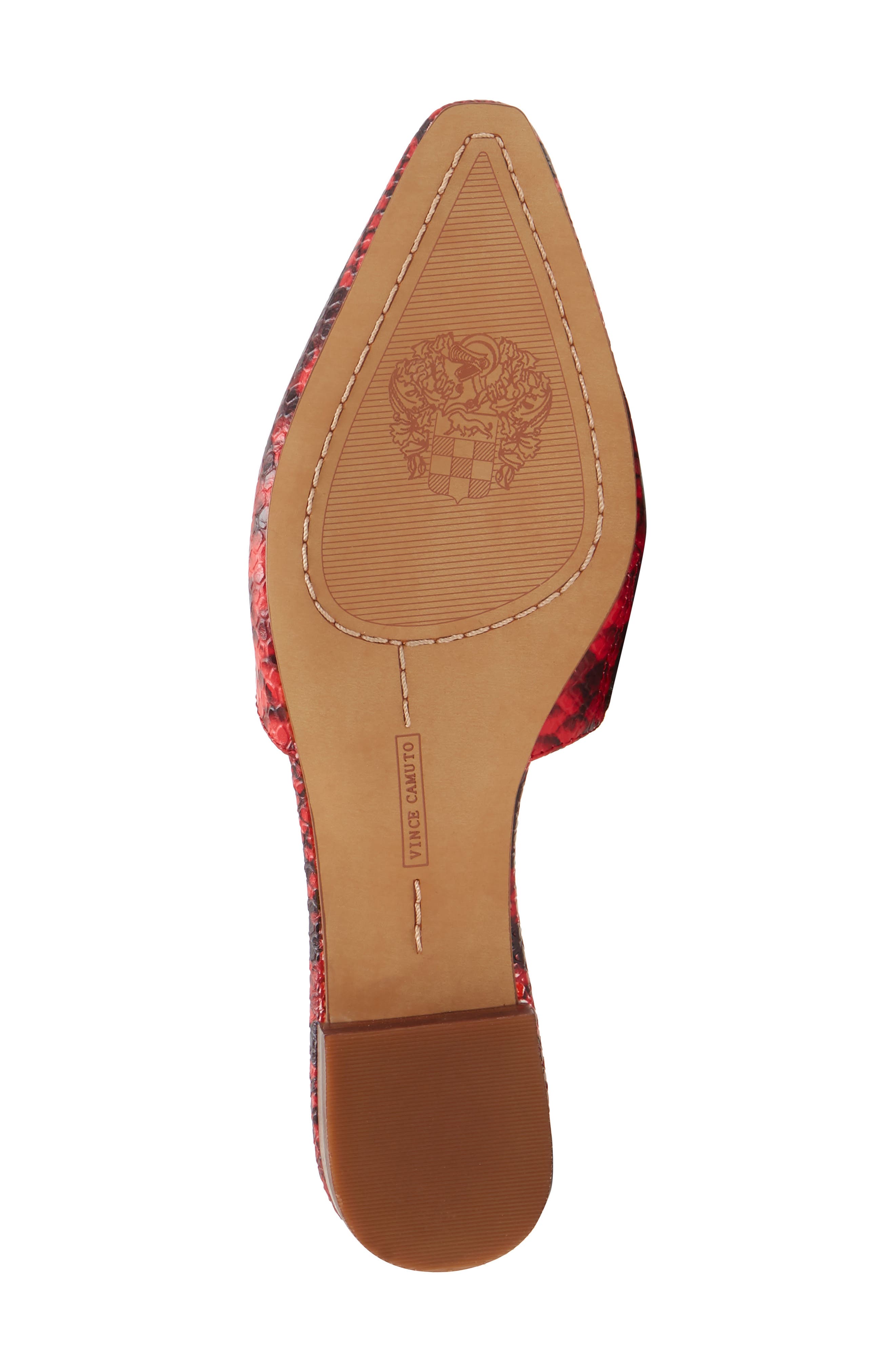 Felinial Mule, Alternate, color, RED SNAKE PRINT LEATHER