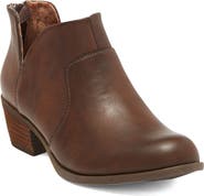 B O C BY BØRN Lucy Notched Topline Block Heel Bootie