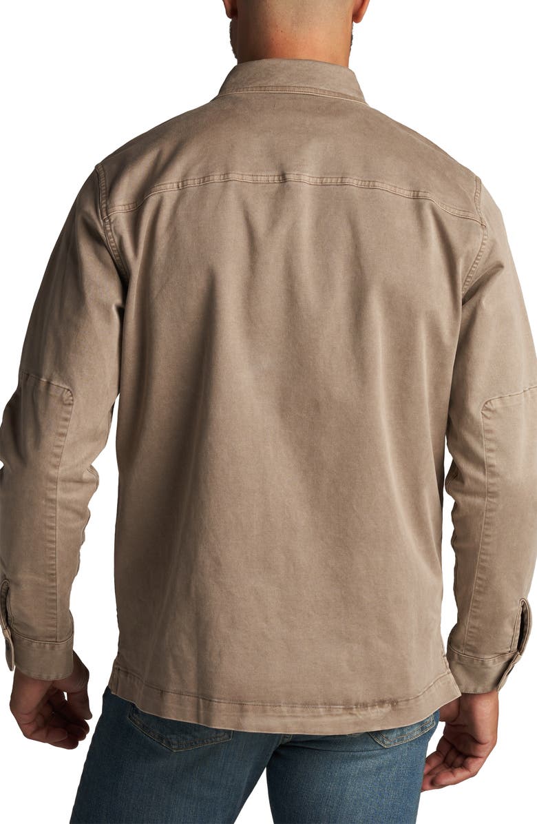 Rowan Odessa Mid Century Cotton Stretch Twill Shirt Jacket, Alternate, color, Stone