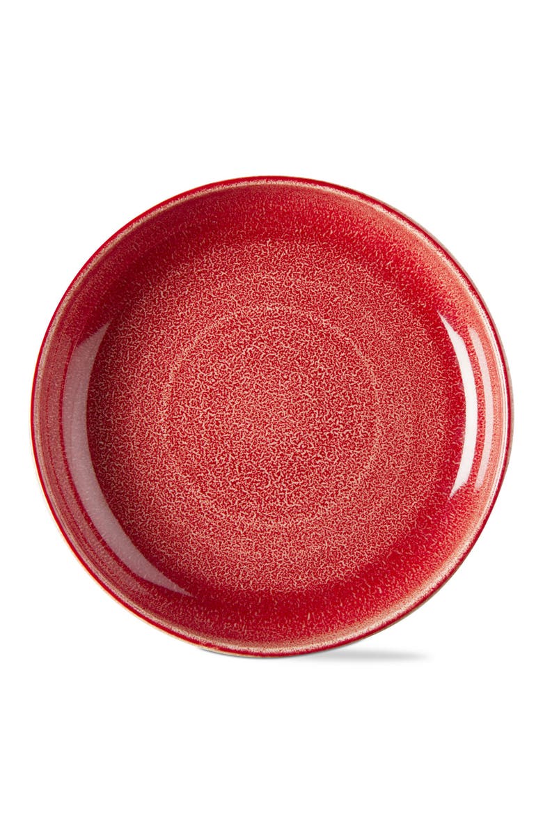 tag Reactive Glaze Red Ceramic Dinner Plate Dishwasher Safe, Main, color, Red