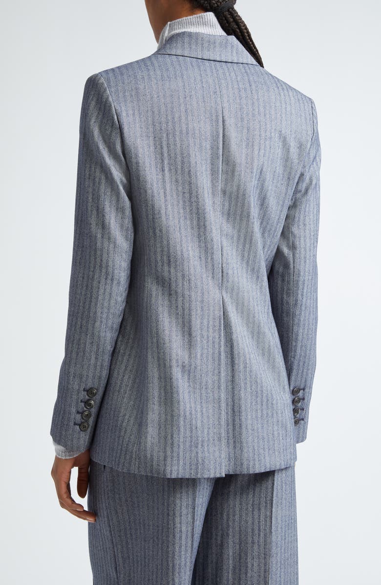 Eleventy Double Breasted Herringbone Stretch Wool Blazer, Alternate, color, 
