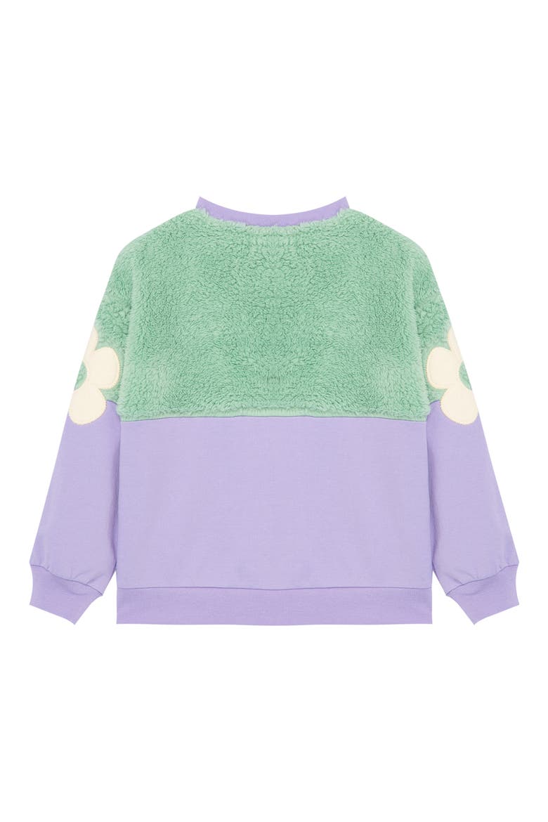 Kids' Two-Tone Floral Sweatshirt, Alternate, color, MULTI