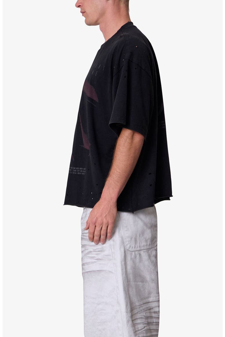 Too Late Distressed Graphic T-Shirt, Alternate, color, WASHED BLACK