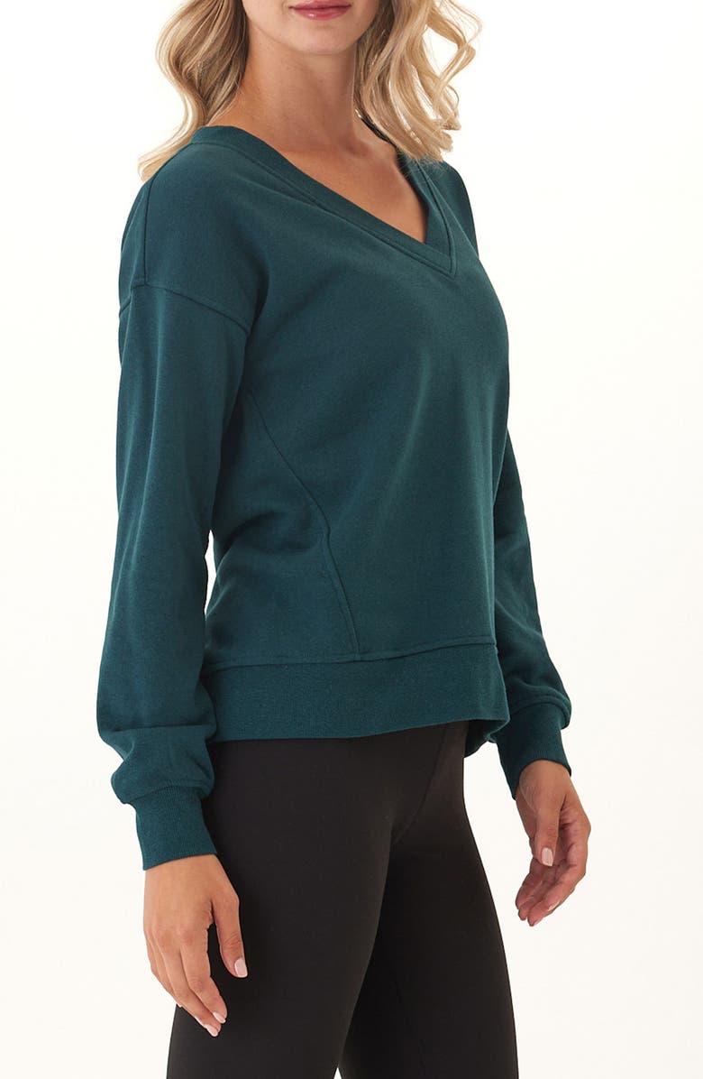 Threads 4 Thought Elisha V-Neck Fleece Sweatshirt, Alternate, color, Serrano