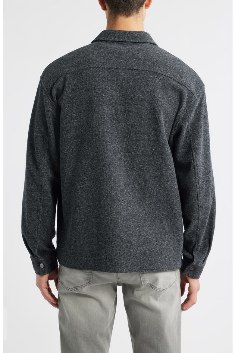 Waffle Knit Button-Up Shirt, Alternate, color, HEATHER GREY