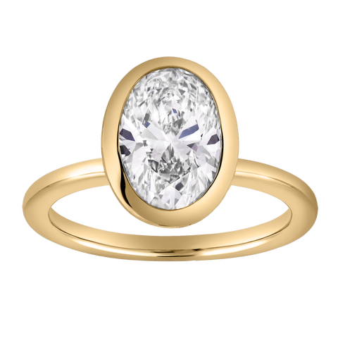 Veradis 14K Gold 3.00 Ct Oval Lab Grown Diamond Engagement Ring