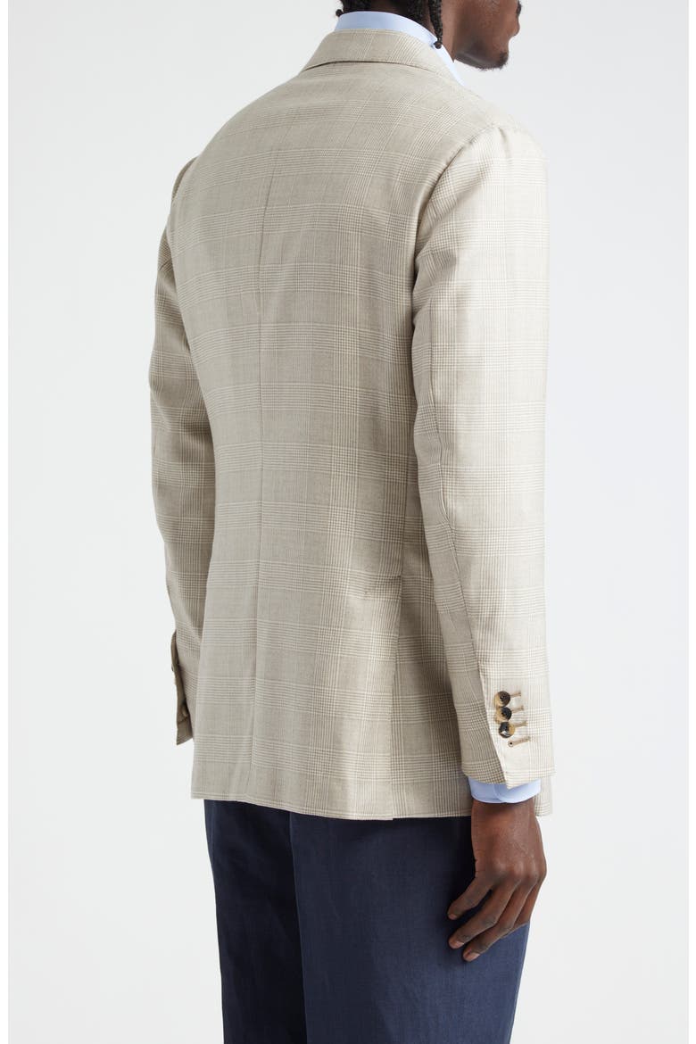 Glen Plaid Cashmere & Silk Sport Coat, Alternate, color, OAT CHECK