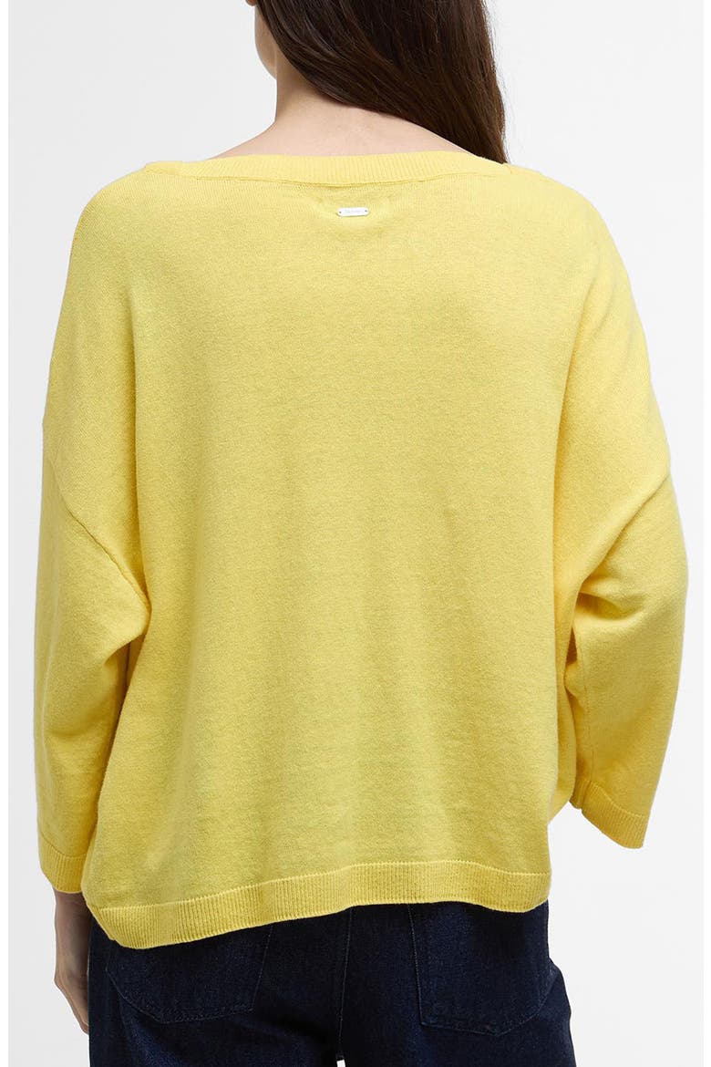 Lucy Jersey Cotton & Linen Sweater, Alternate, color, SUNRAY YELLOW