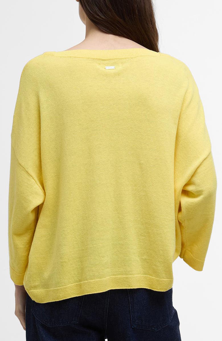 Barbour Lucy Jersey Cotton & Linen Sweater, Alternate, color, Sunray Yellow