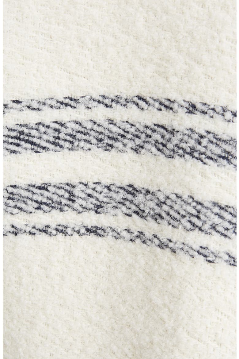 Faby Stripe Wool Blend Coat, Alternate, color, ECRU
