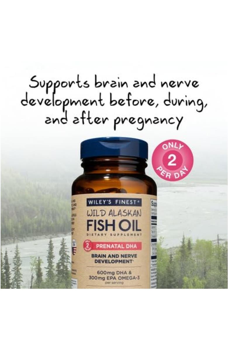 Wiley's Finest Prenatal DHA Omega-3 180 Softgels for Pregnancy and Nursing Support, Alternate, color, NO COLOR