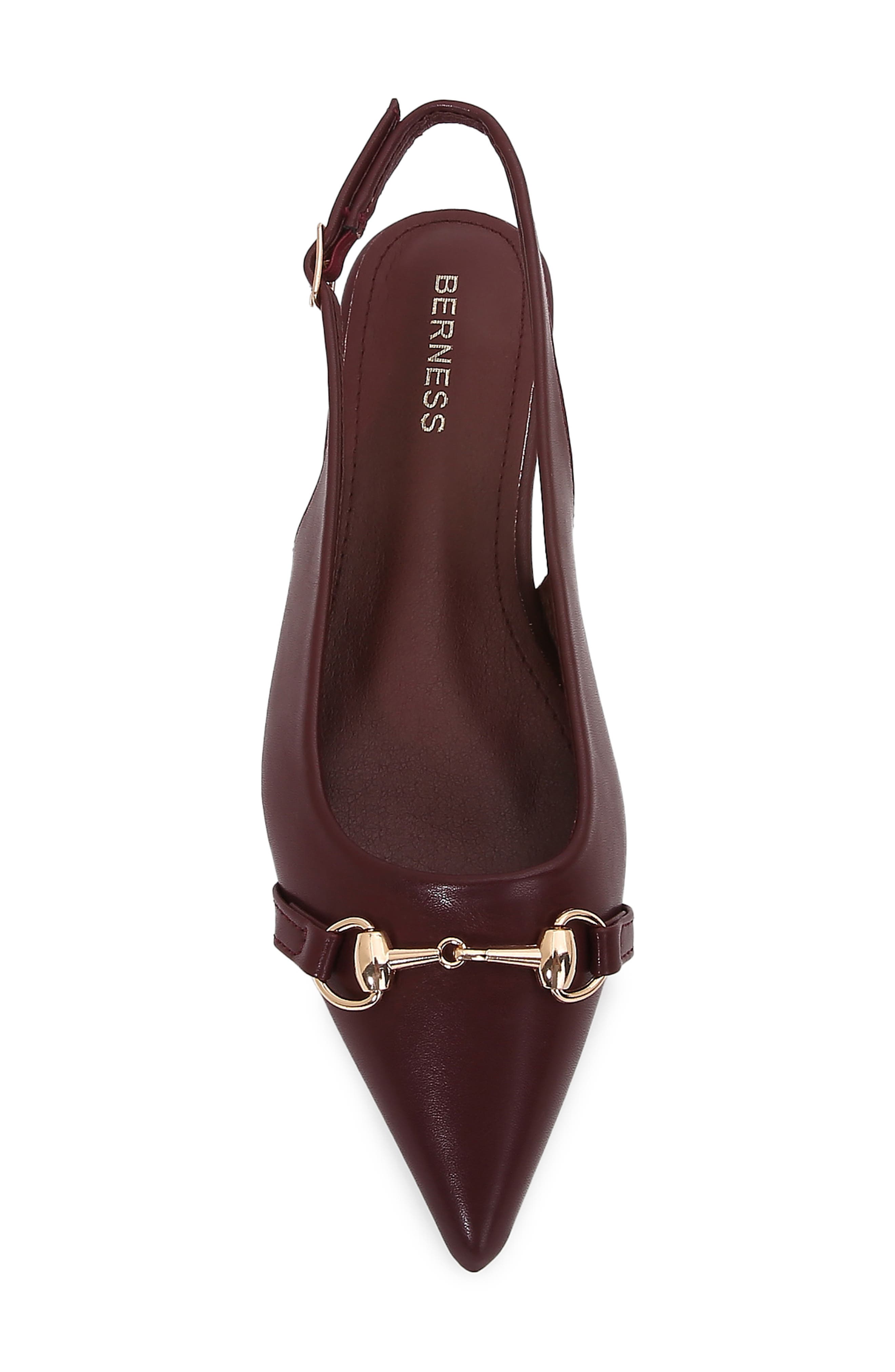 Bit Slingback Flat, Alternate, color, WINE