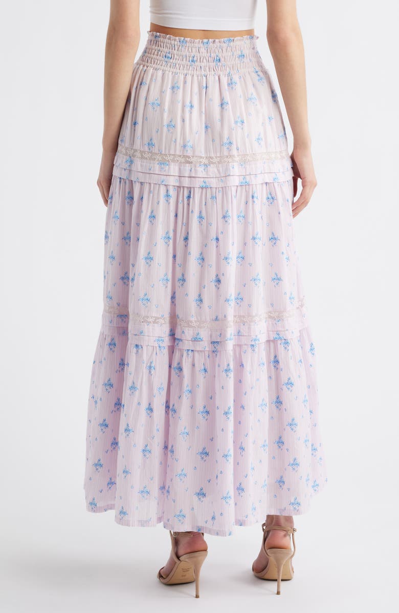 LoveShackFancy Phia Maxi Skirt, Alternate, color, Lilac Tide