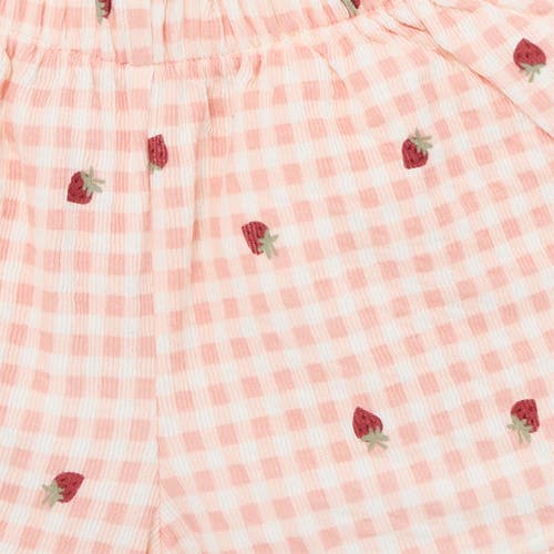 Modern Moments™ By Gerber Top And Shorts Set In Rose Strawberry Gingham