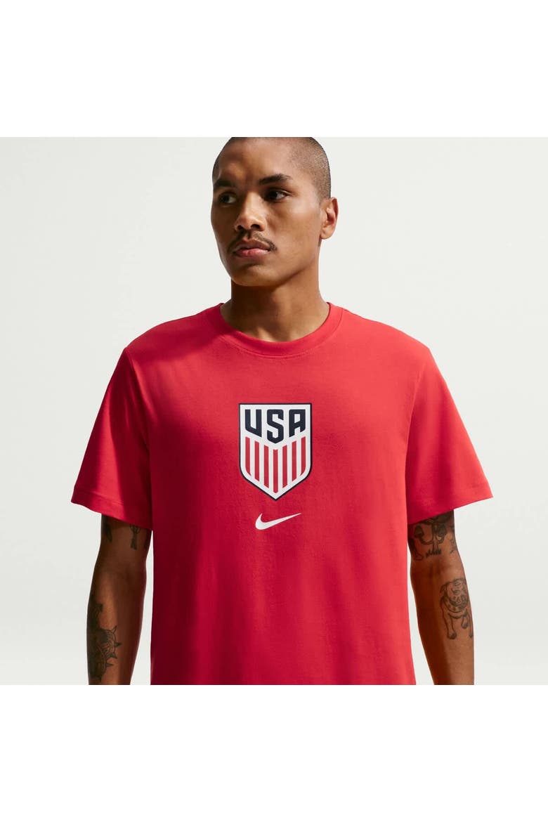 Men's Nike Red USMNT Crest T-Shirt, Alternate, color, Red