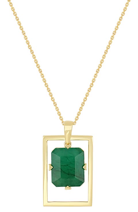El Mar 14K Gold Emerald Pendant Necklace (Online Trunk Show)