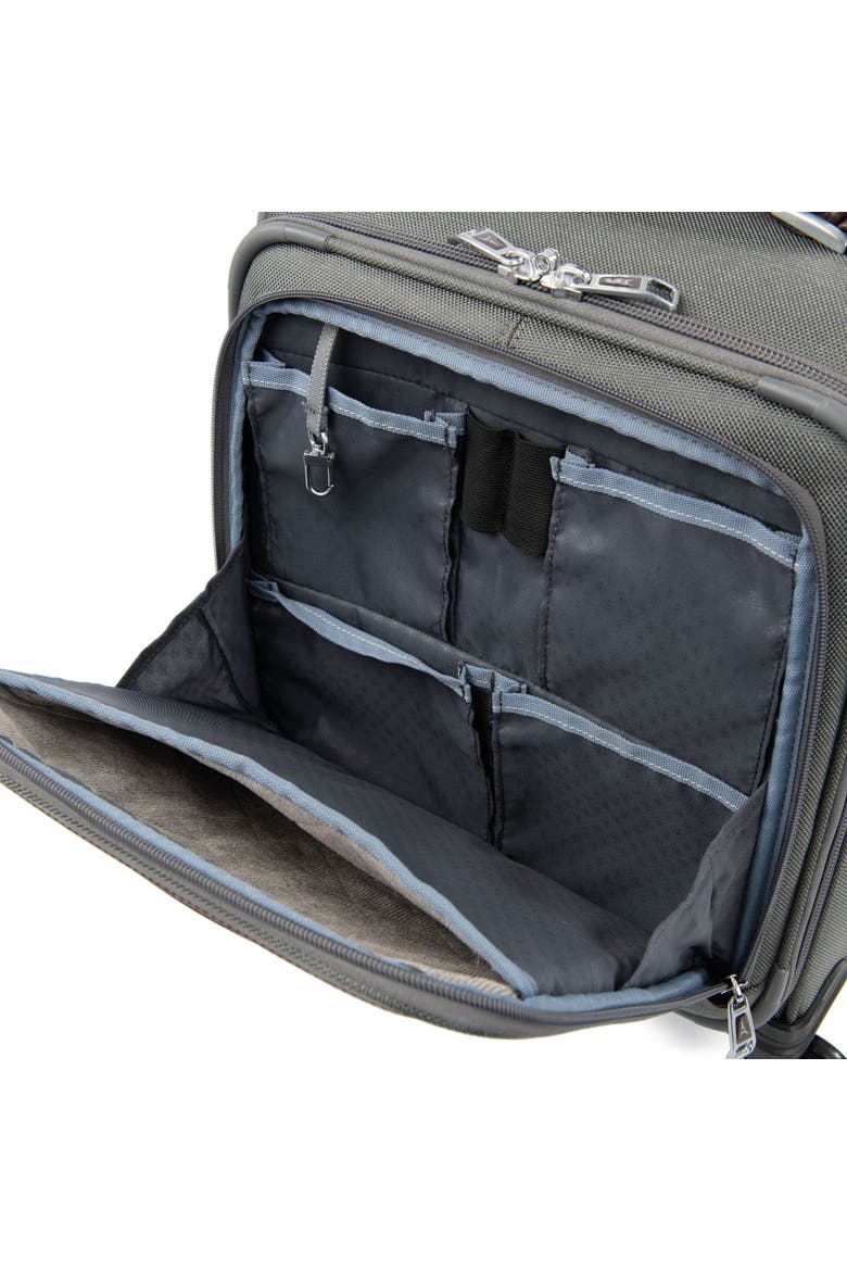 Platinum Elite 16" Underseat Spinner Tote Bag with USB Port, Alternate, color, Vintage Grey