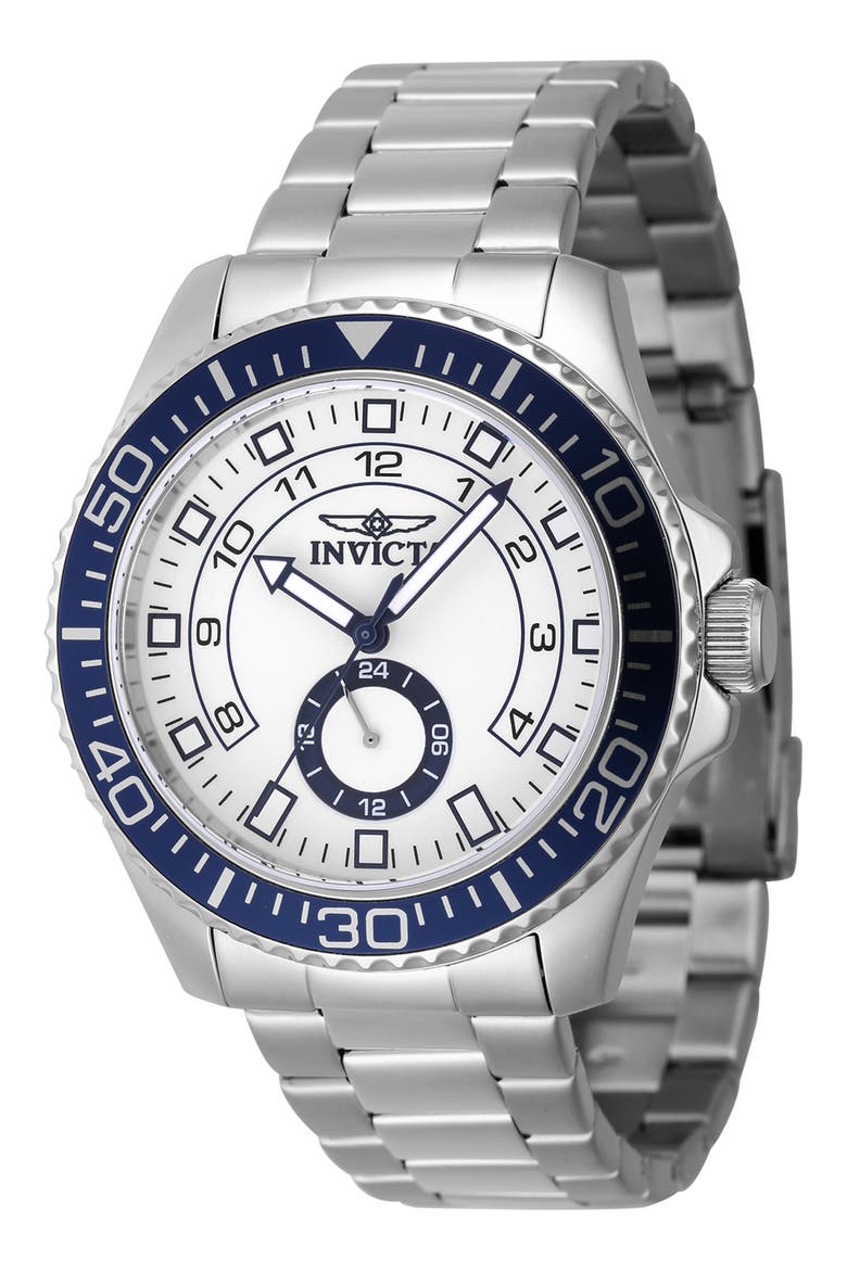 Pro Diver Bracelet Watch, 40mm, Main, color, WHITE